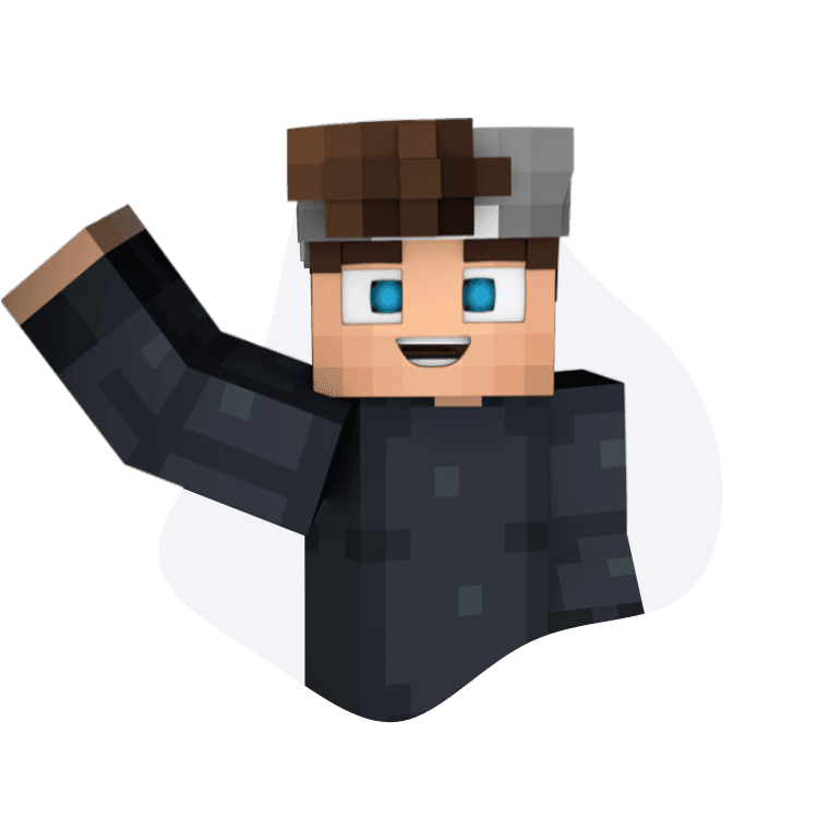 Minecraft Charakter winkt