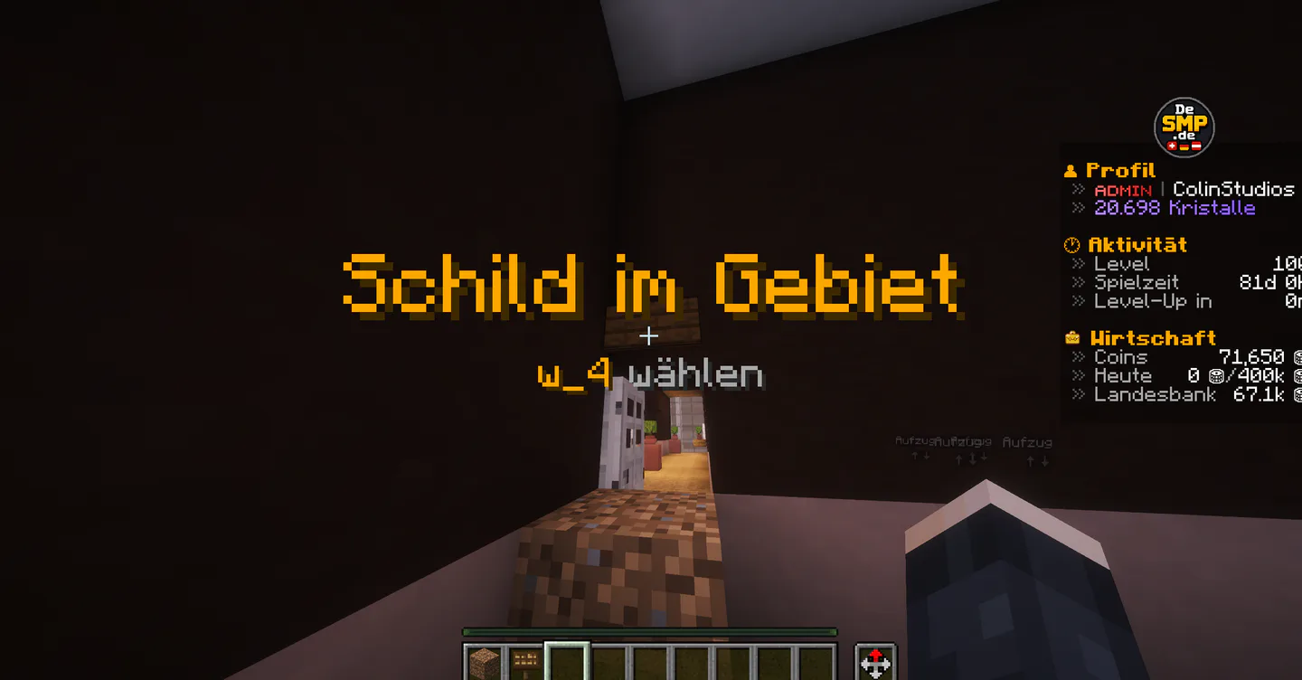 Das vorbereitete Schild innerhalb des Mietbereichs auswählen